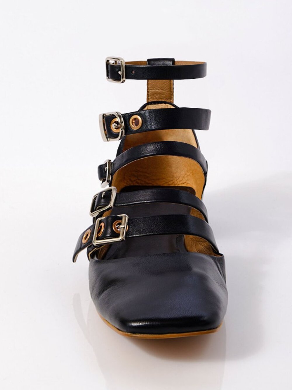 FREE PEOPLE Hart Buckle Flats / Black - Picture 8 of 12